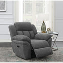  Coaster Furniture Bahrain 609543 Upholstered Glider Recliner - Charcoal IMAGE 10