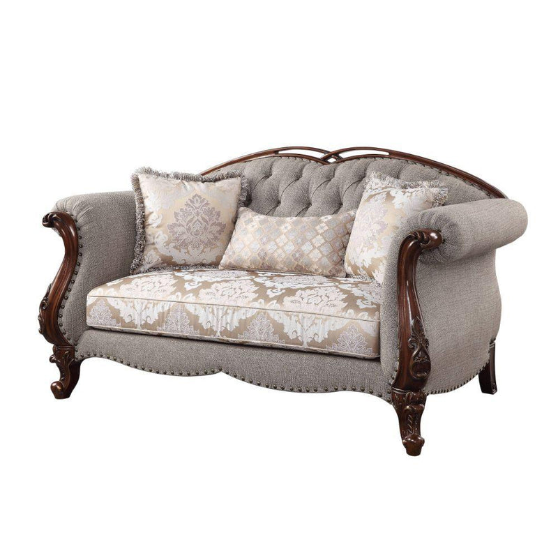 Acme Furniture Miyeon Stationary Fabric Loveseat 55366 IMAGE 2