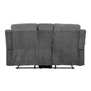 Acme Furniture Kalen Reclining Fabric Loveseat with Console 55441 IMAGE 5