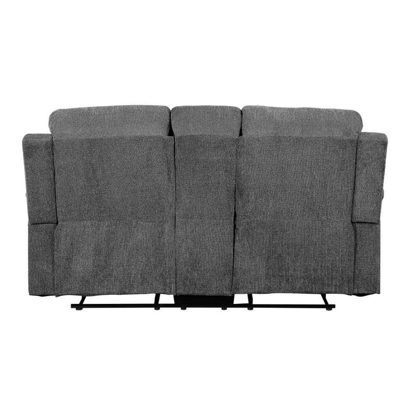 Acme Furniture Kalen Reclining Fabric Loveseat with Console 55441 IMAGE 5