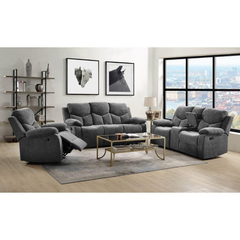 Acme Furniture Kalen Reclining Fabric Loveseat with Console 55441 IMAGE 8