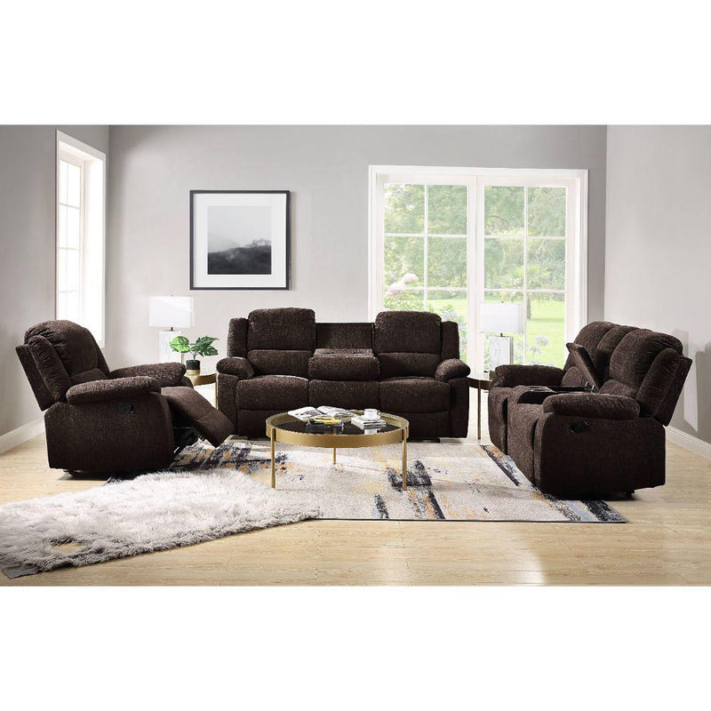 Acme Furniture Madden Reclining Fabric Loveseat with Console 55446 IMAGE 8