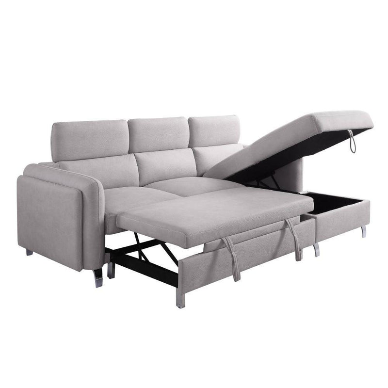 Acme Furniture Reyes Fabric Sleeper Sectional 56040 IMAGE 3