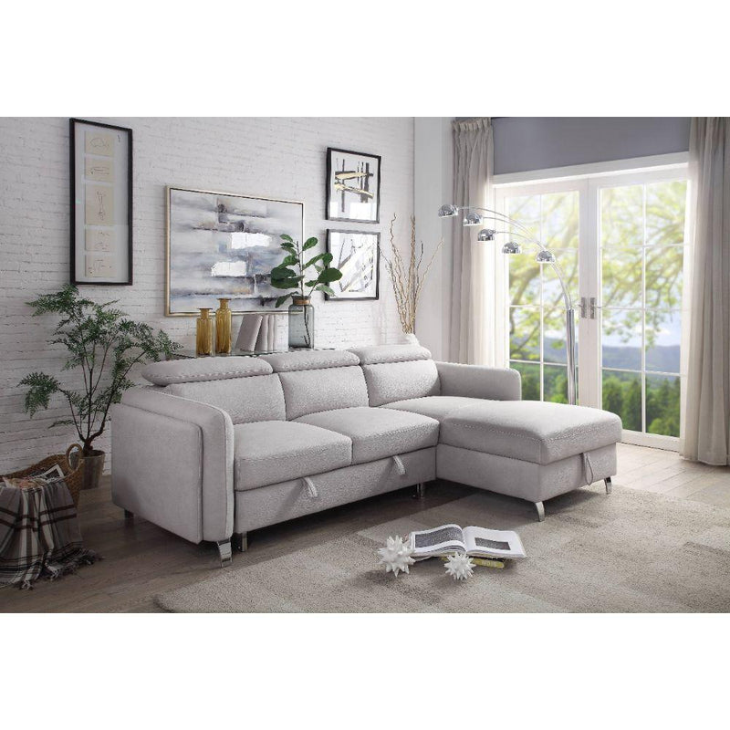 Acme Furniture Reyes Fabric Sleeper Sectional 56040 IMAGE 6