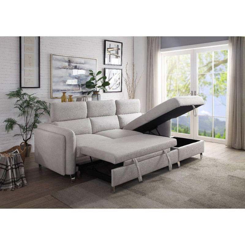 Acme Furniture Reyes Fabric Sleeper Sectional 56040 IMAGE 7