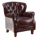 Acme Furniture Brancaster Stationary Leather Accent Chair 59830 IMAGE 2