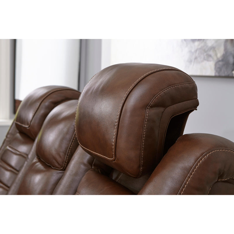 Signature Design by Ashley Backtrack Power Reclining Leather Match Loveseat with Console U2800418 IMAGE 10