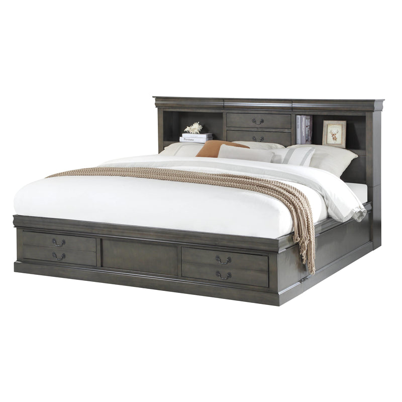 Acme Furniture Louis Philippe III Queen Bookcase Bed with Storage 24930Q IMAGE 2