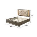 Acme Furniture Skylar King Upholstered Panel Bed with Storage 25317EK IMAGE 5