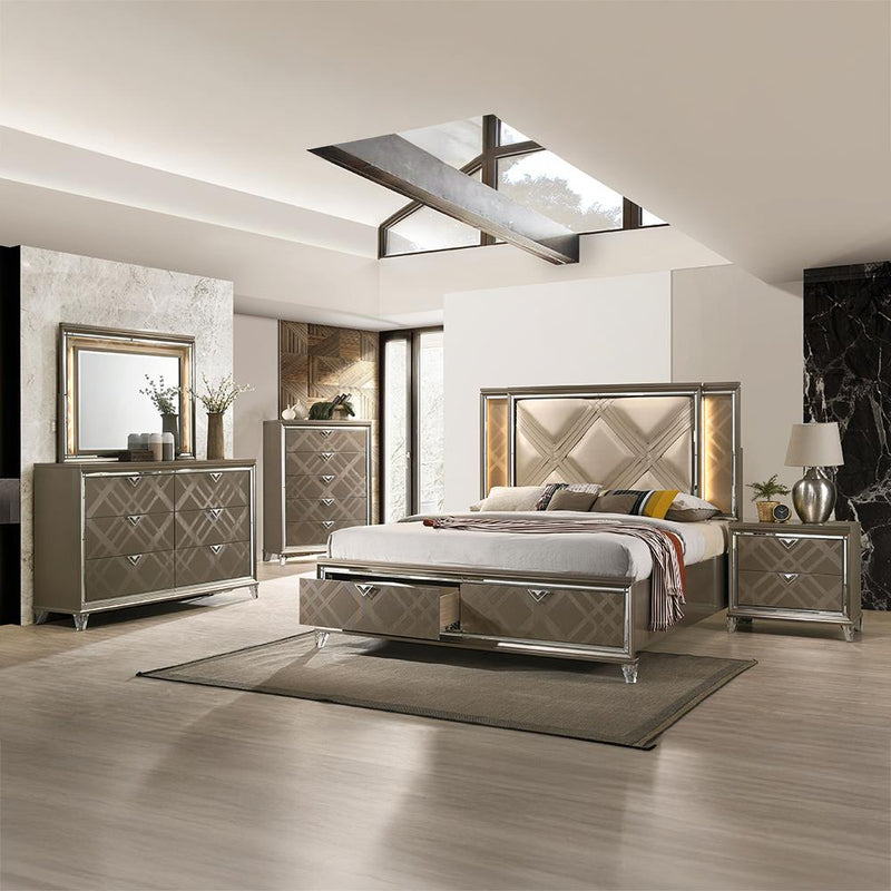 Acme Furniture Skylar 25317EK EK Bed with LED & Storage IMAGE 6