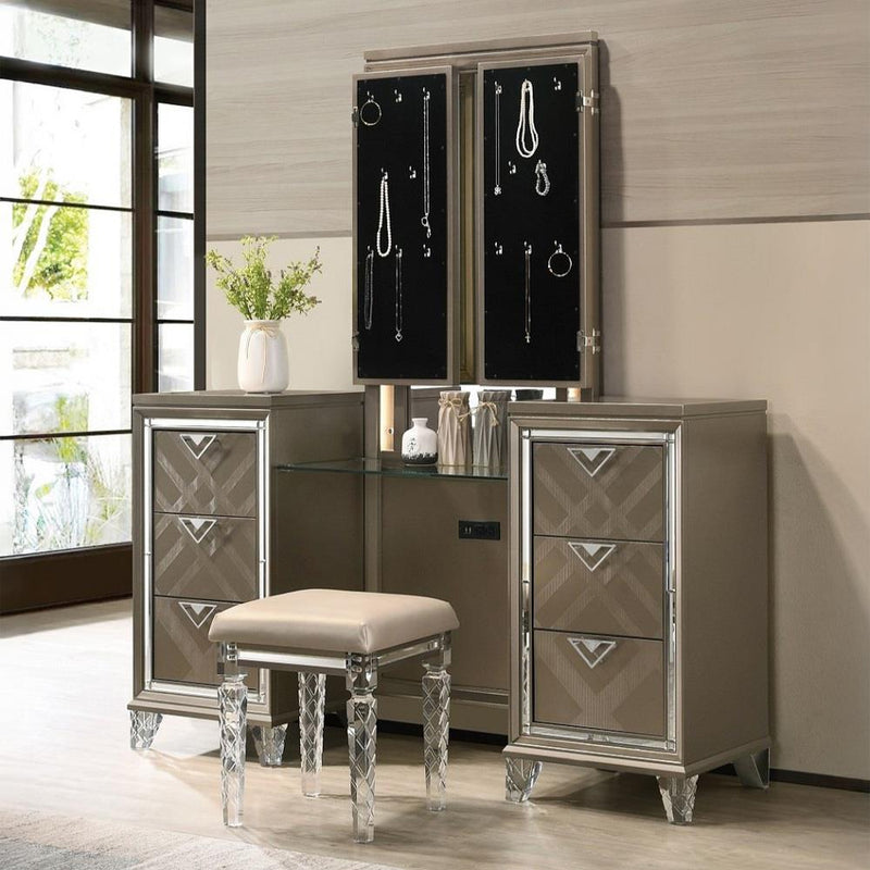 Acme Furniture Skylar 25327 Vanity Desk & Mirror IMAGE 7