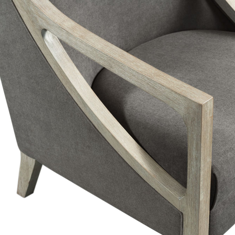  Elements International Hopkins UHK526102E Accent Chair - Charcoal/White Wash IMAGE 8