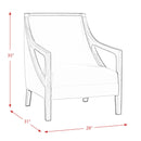  Elements International Hopkins UHK526101E Accent Chair - Charcoal/Espresso IMAGE 11