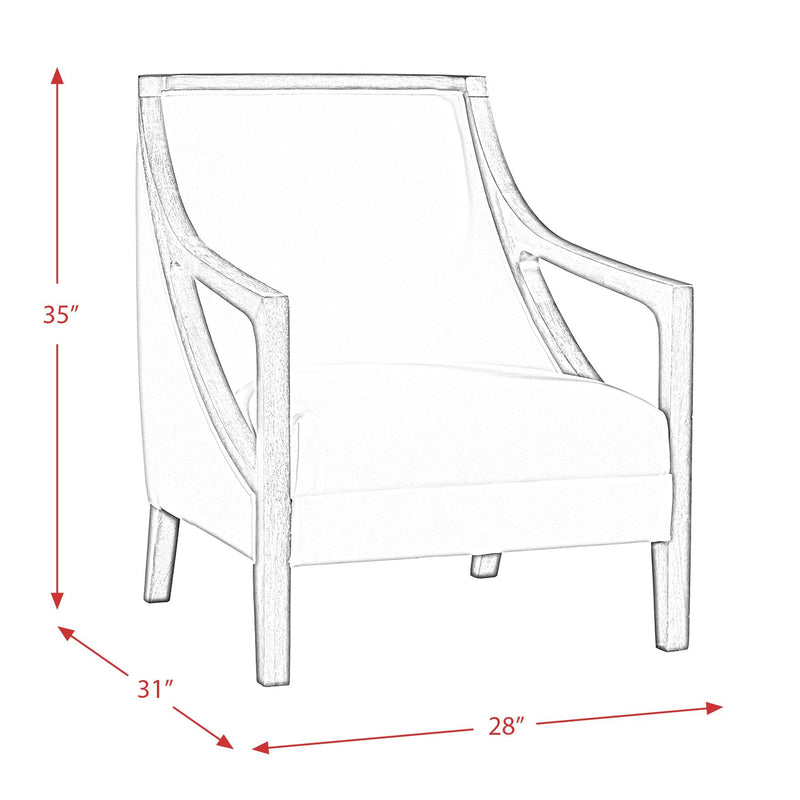  Elements International Hopkins UHK526101E Accent Chair - Charcoal/Espresso IMAGE 11