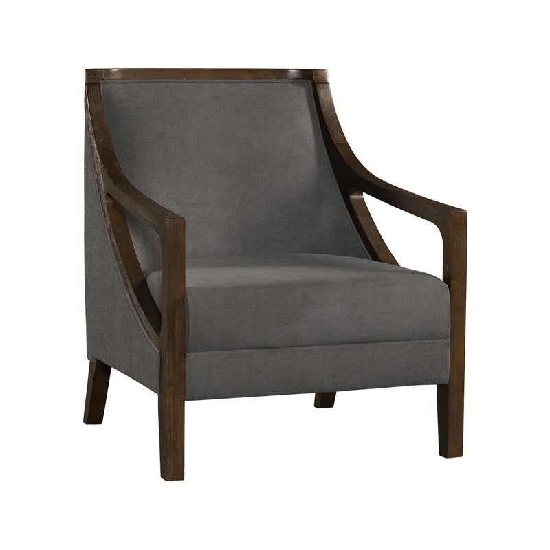  Elements International Hopkins UHK526101E Accent Chair - Charcoal/Espresso IMAGE 1