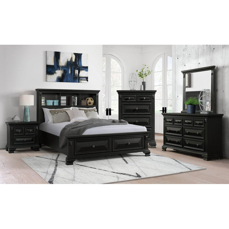 Elements International Calloway Queen Bookcase Bed with Storage CY650QB IMAGE 2