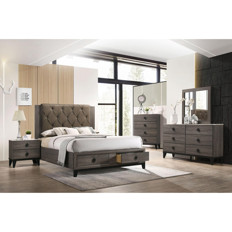 Acme Furniture Avantika King Upholstered Panel Bed with Storage 27667EK IMAGE 5