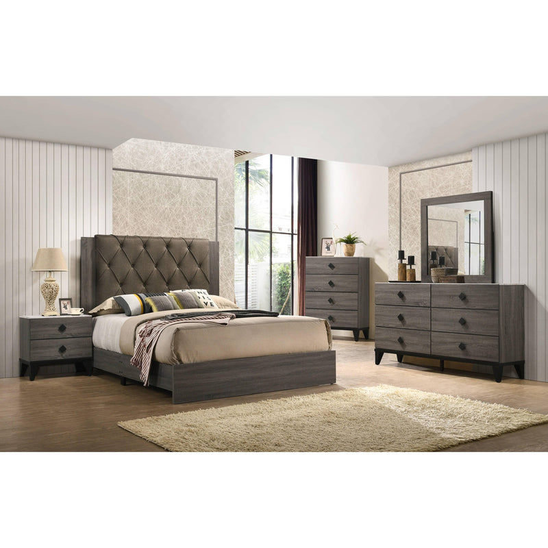 Acme Furniture Avantika King Upholstered Panel Bed 27677EK IMAGE 4