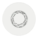 Elements International Round Merlin Dining Table with Glass Top and Pedestal Base CDML100DTTB IMAGE 2