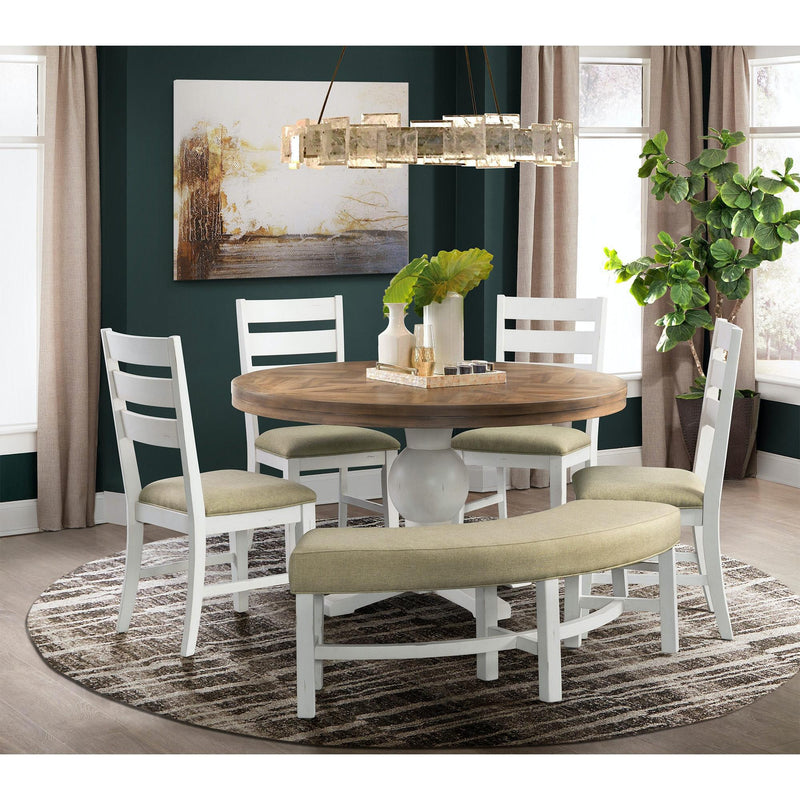 Elements International Round Park Creek Dining Table with Pedestal Base DPK100RDTB IMAGE 2