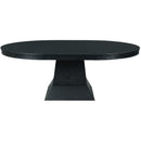 Elements International Oval Maddox Dining Table with Pedestal Base DMD100DTTB IMAGE 1