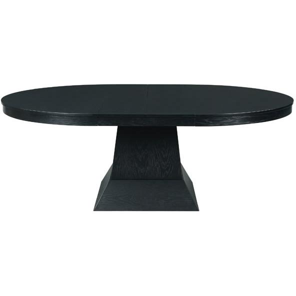 Elements International Oval Maddox Dining Table with Pedestal Base DMD100DTTB IMAGE 1