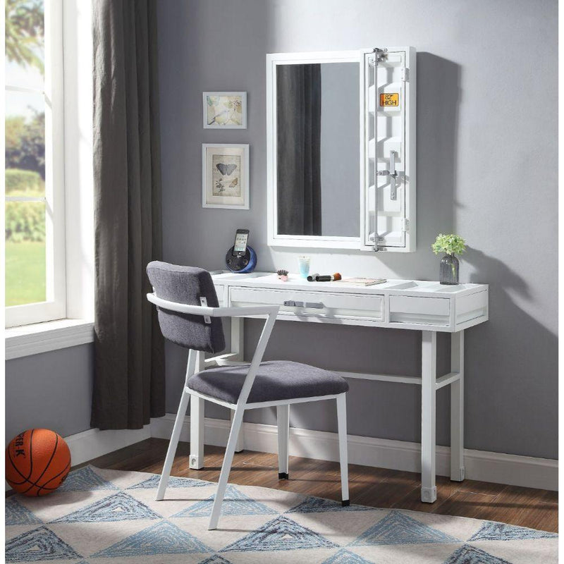 Acme Furniture Cargo 35909 Vanity Desk - White IMAGE 2