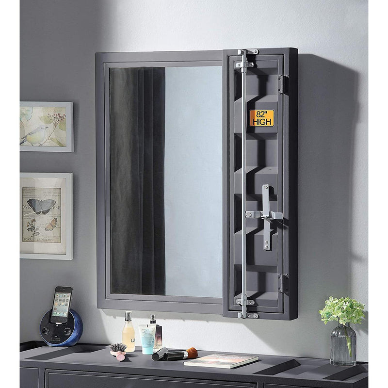 Acme Furniture Cargo 35923 Vanity Mirror - Gunmetal IMAGE 3