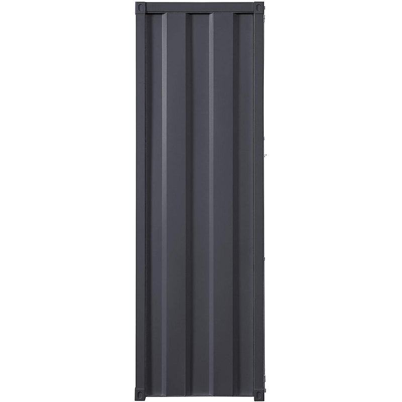 Acme Furniture Cargo 35926 Wardrobe (Single Door) - Gunmetal IMAGE 4