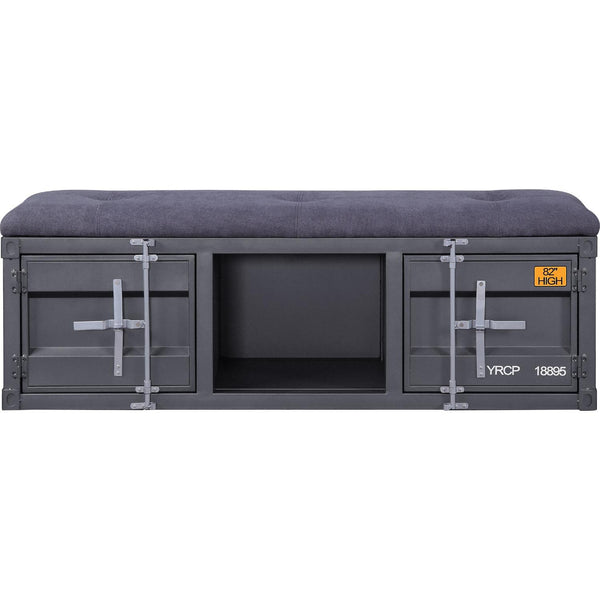 Acme Furniture Cargo 35927 Storage Bench - Gunmetal IMAGE 1