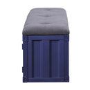 Acme Furniture Cargo 35942 Storage Bench - Blue IMAGE 4