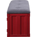 Acme Furniture Cargo 35956 Storage Bench - Red IMAGE 4
