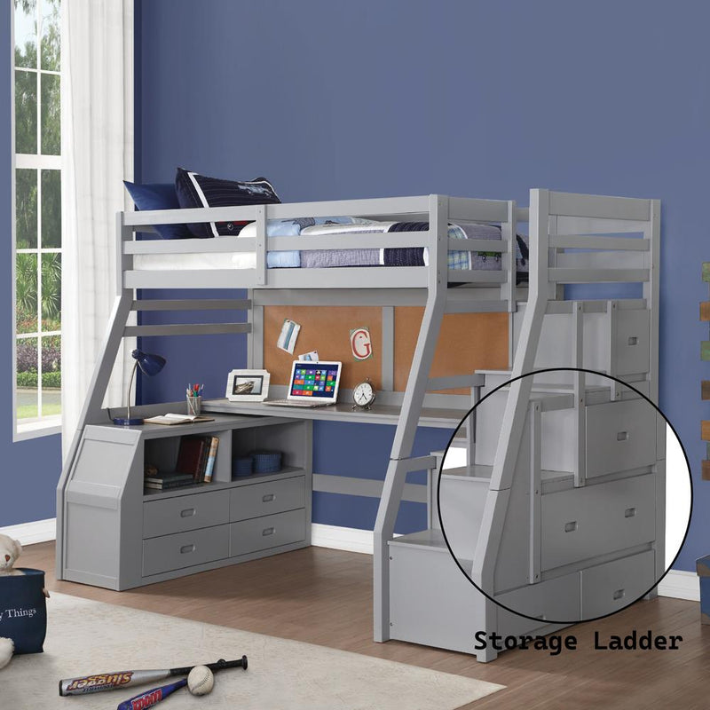 Acme Furniture Jason II 37445 Twin Loft Bed with Storage IMAGE 4