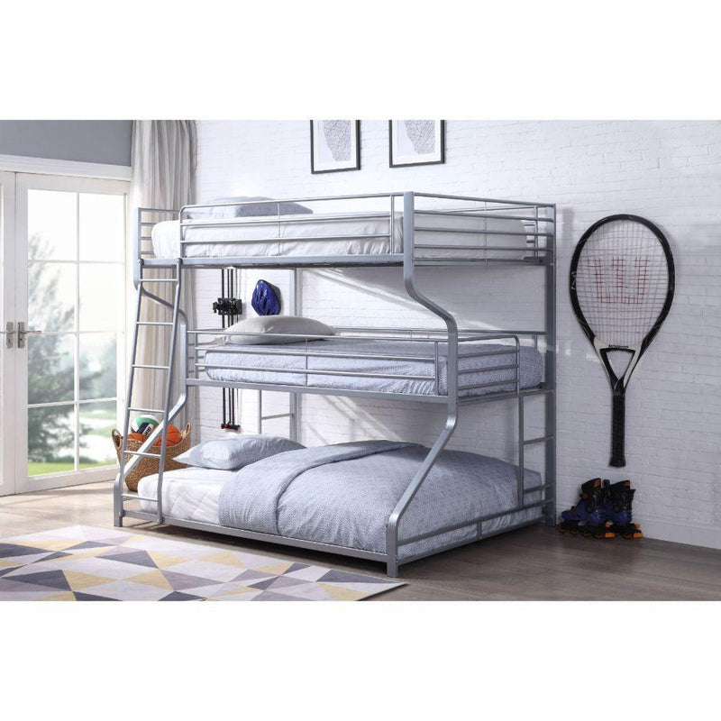 Acme Furniture Caius II 37790 Triple Bunk Bed - Silver IMAGE 2