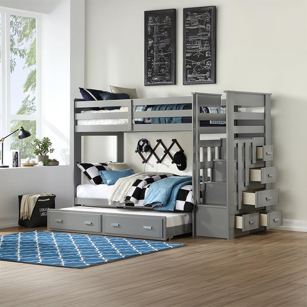 Acme Furniture Allentown 37870 Twin/Twin Bunk Bed with Trundle & Stora