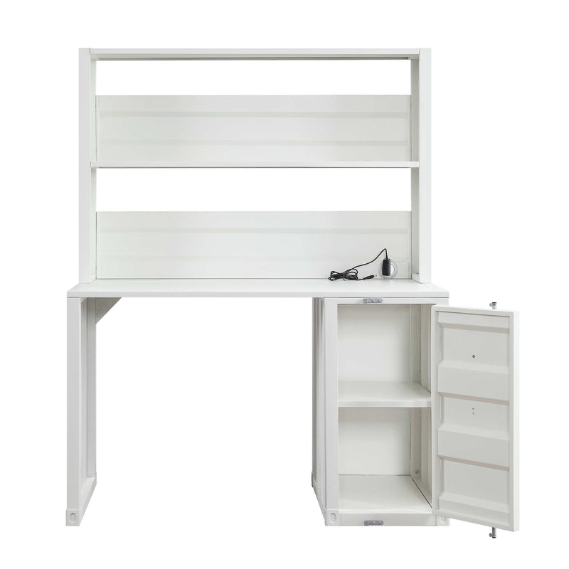 Acme Furniture Cargo 37887 Desk & Hutch - White IMAGE 3