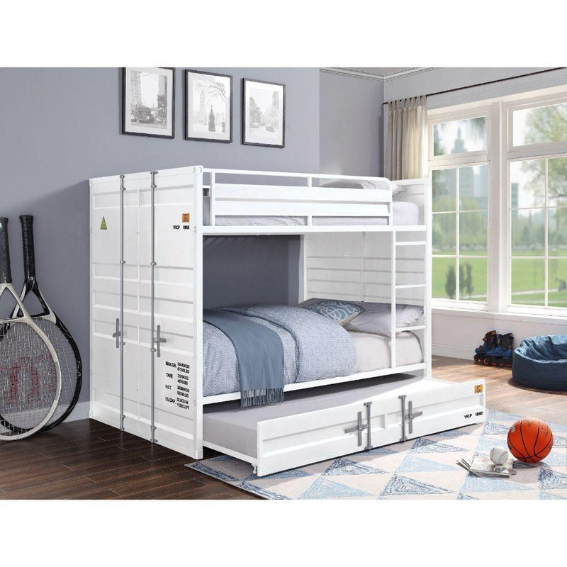 Acme Furniture Cargo 37885/37882 Full Over Full Bunk Bed With Trundle - White IMAGE 2