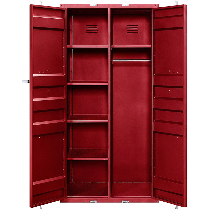 Acme Furniture Cargo 37919 Wardrobe (Double Door) - Red IMAGE 3