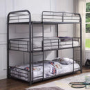 Acme Furniture Cairo 38095 Full Triple Bunk Bed - Gunmetal IMAGE 1