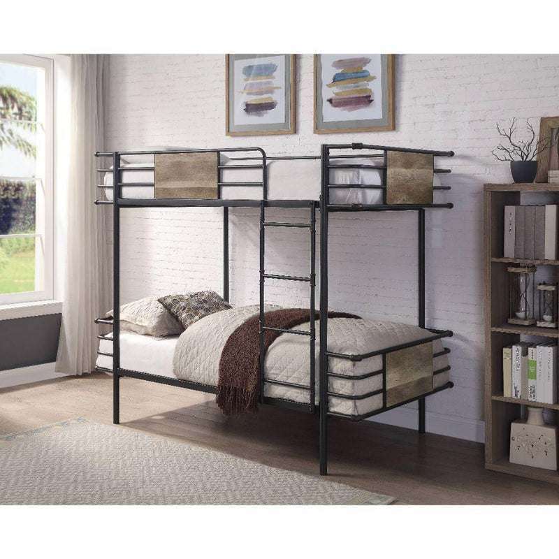 Acme Furniture Deliz 38130 Twin Over Twin Bunk Bed IMAGE 3