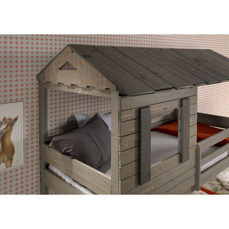 Acme Furniture Darlene 38140 Twin Over Twin Bunk Bed - Rustic Grey IMAGE 2