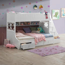 Acme Furniture Meyer 38150 Twin Over Full Storage Bunk Bed IMAGE 1