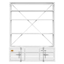 Acme Furniture Cargo 39882 Bookshelf & Ladder - White IMAGE 3