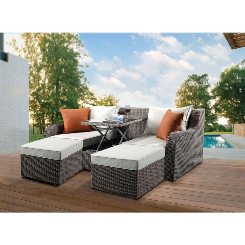 Acme Furniture Salena 45010 Patio Sectional & 2 Ottomans IMAGE 3