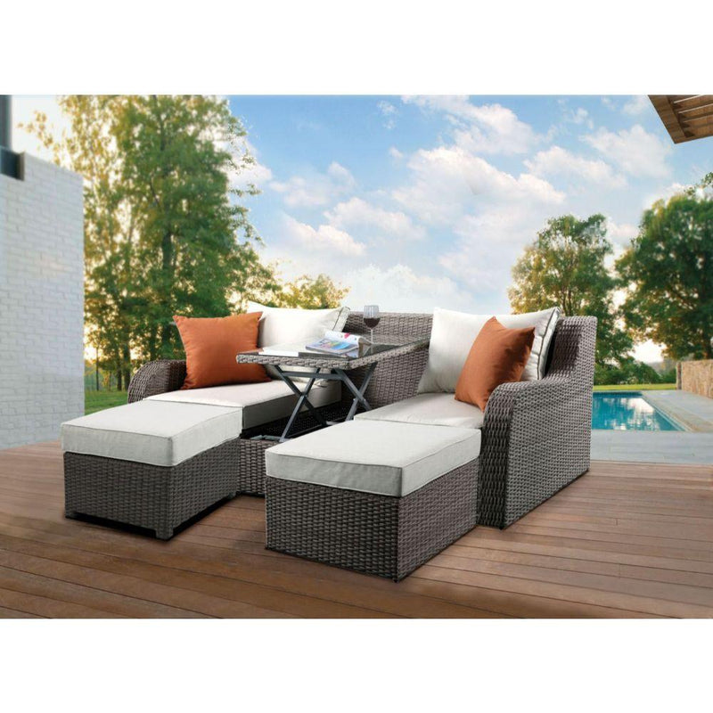 Acme Furniture Salena 45010 Patio Sectional & 2 Ottomans IMAGE 4