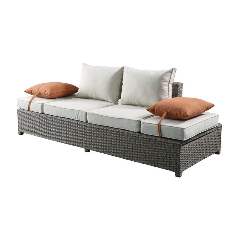 Acme Furniture Salena 45015 Patio Sofa & 2 Ottomans IMAGE 3