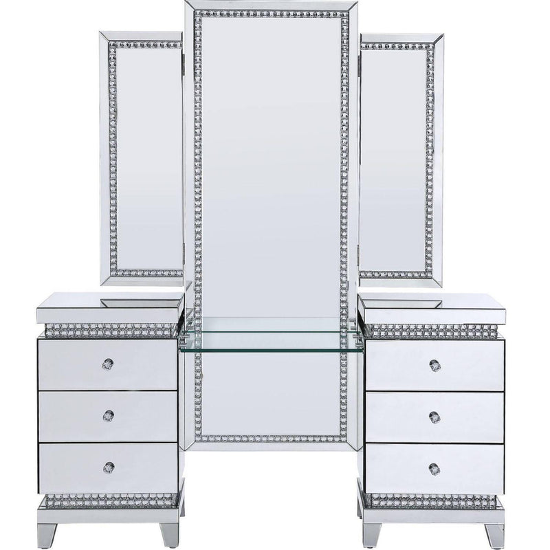 Acme Furniture Lotus 6-Drawer Vanity Table 90805 IMAGE 2