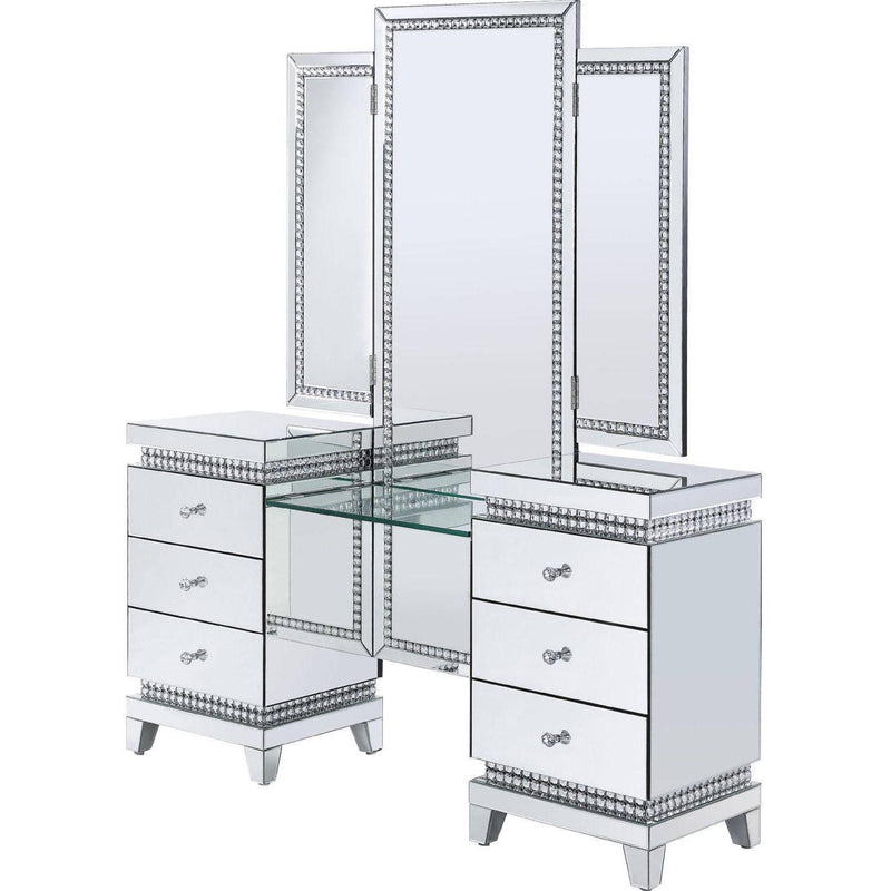 Acme Furniture Lotus 6-Drawer Vanity Table 90805 IMAGE 3