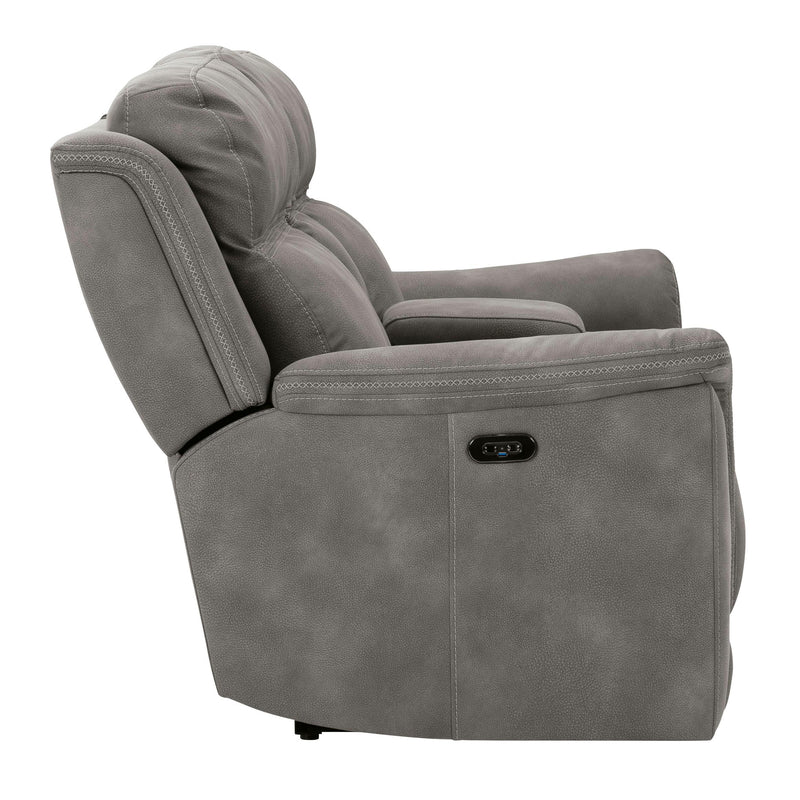 Signature Design by Ashley Next-Gen DuraPella Power Reclining Fabric Loveseat with Console 5930118 IMAGE 4