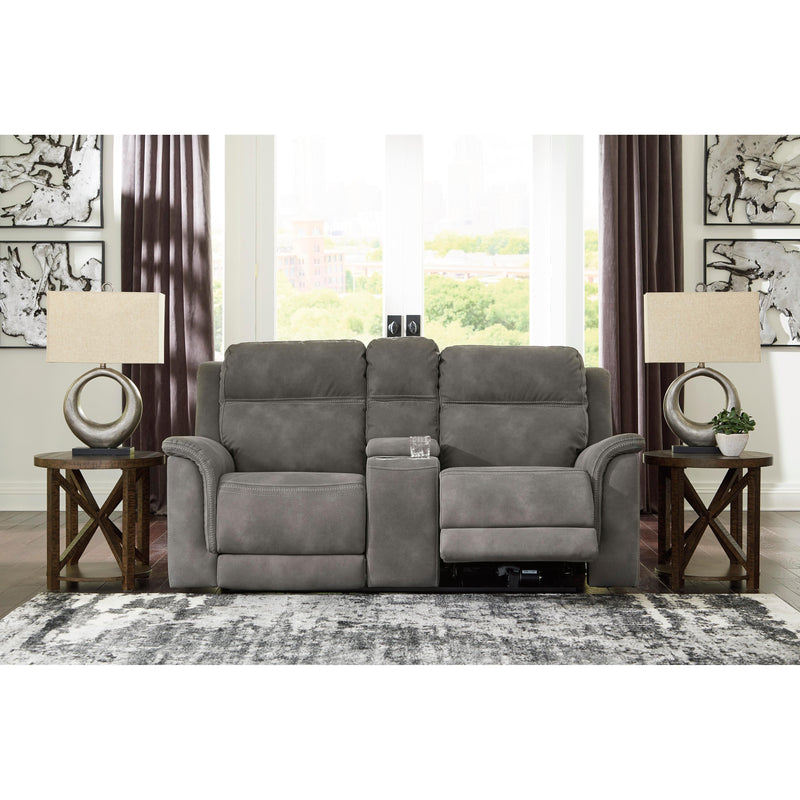 Signature Design by Ashley Next-Gen DuraPella Power Reclining Fabric Loveseat with Console 5930118 IMAGE 6